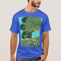 DIGITAL TREE AND DAISIES ART