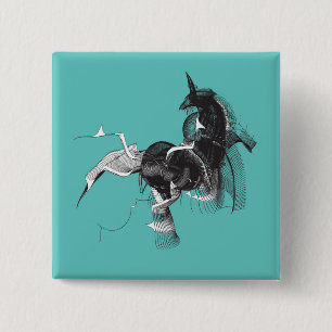 Digital Unicorn 2 Inch Square Button