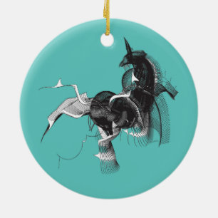 Digital Unicorn Ceramic Ornament
