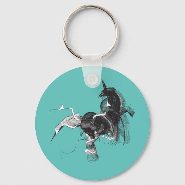 Digital Unicorn Keychain (Front)