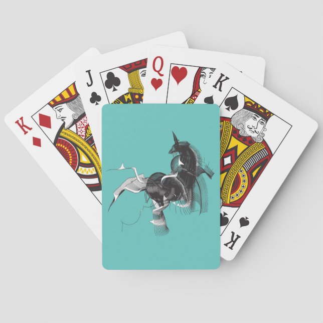 Digital Unicorn Playing Cards (Back)