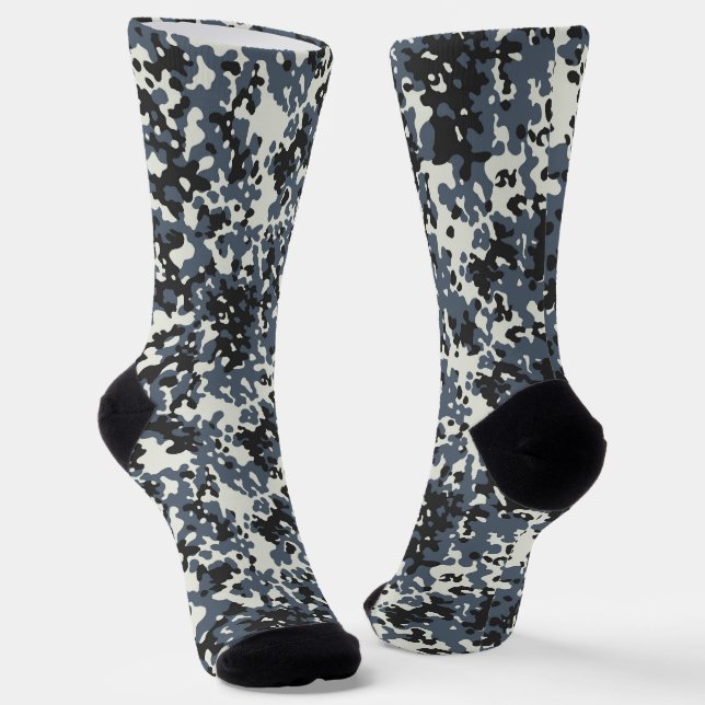 Digital Urban Camouflage Pattern Socks (Angled)