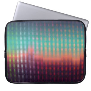 Digital urban landscape, colourful squares. laptop sleeve
