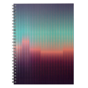 Digital urban landscape, colourful squares. notebook