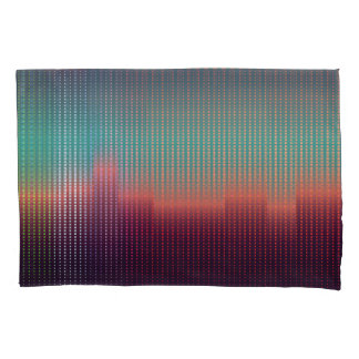 Digital urban landscape, colourful squares. pillowcase