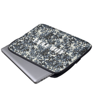 Digital Urban Military Camouflage Pattern Laptop Sleeve