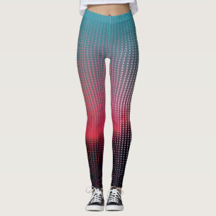 Digital Urban Squares: Futuristic Blur. Leggings