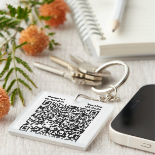 Digital Vaccine QR Code Photo ID Keychain