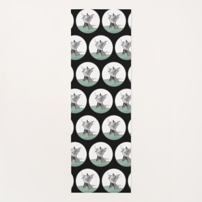 Digital Warrior - Custom Background Colour Yoga Mat (Front)