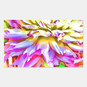 Digital Watercolor Dahlia Stickers