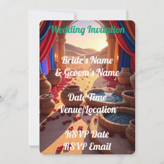 Digital Wedding Invitation Elegant Rustic Romantic