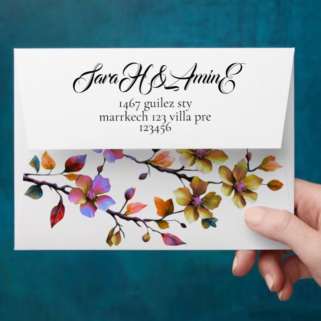 Digital Wedding Invitation with envelope opening   (Hand)