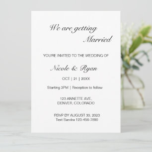 Digital Wedding Modern Wedding Electronic Wedding Invitation