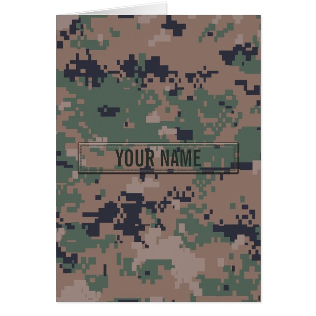 Digital Woodland Camouflage Customizable (Front)