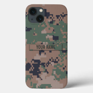 Digital Woodland Camouflage Customizable iPhone 13 Case