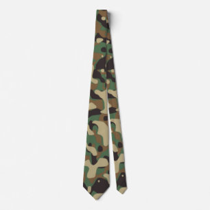 Digital Woodland Military Camouflage Pattern Tie