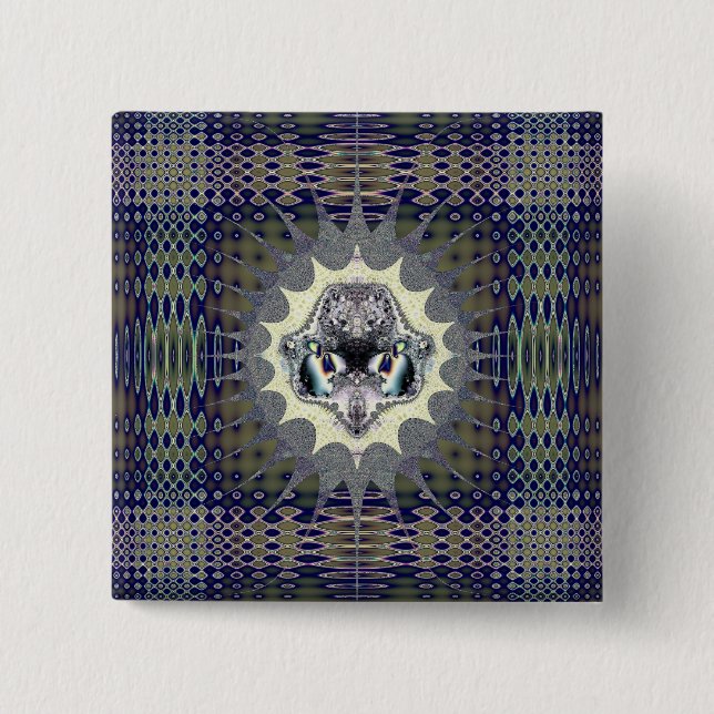 Digital World 2 Inch Square Button (Front)