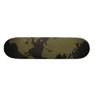 Digital World Map Skateboard