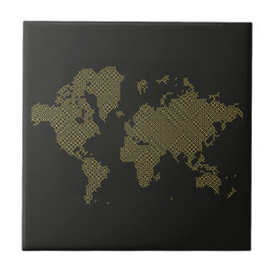 Digital World Map Tile