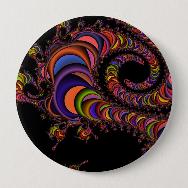 Digital worm 4 inch round button (Front)