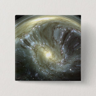Digitally altered galaxy 2 inch square button