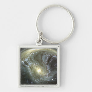 Digitally altered galaxy keychain