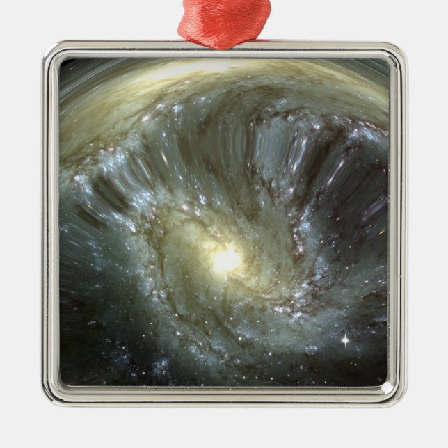 Digitally altered galaxy metal ornament (Front)
