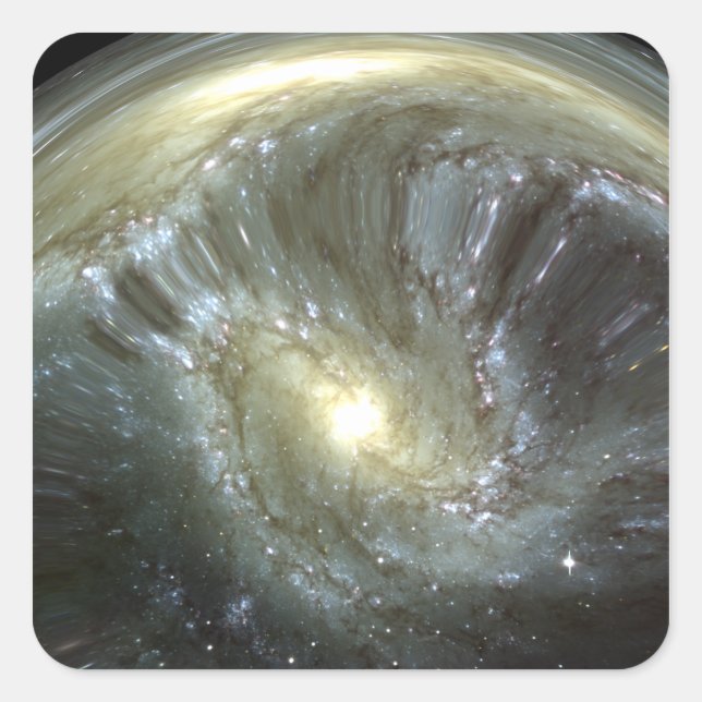 Digitally altered galaxy square sticker (Front)