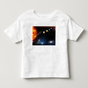 Digitally generated image of our solar system toddler t-shirt