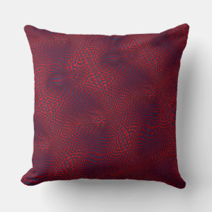 Digitally modified jute style looks slanted puffy  throw pillow