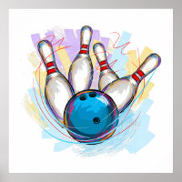 Digitally painted Bowling Design