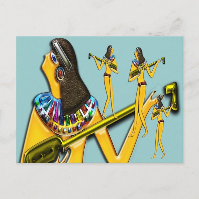 Digitally Painted; Early Egyptian Postcard (Front)