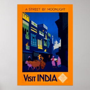 Digitally Remastered Vintage India Travel Poster