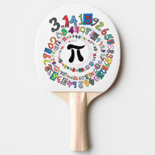 Digits of Pi Form a Colourful Spiral Ping Pong Paddle