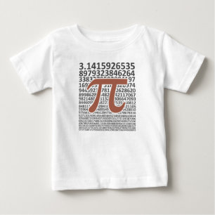 Digits of Pi, Pi Day Math Baby T-Shirt