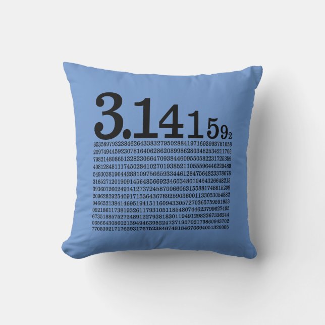 Digits of Pi Throw Pillow (Front)