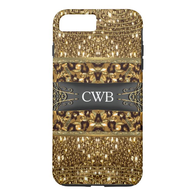 Digloos Leopard Monogram  Plus Case-Mate iPhone Case (Back)