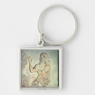 Dignitary, relief, Assyrian Keychain