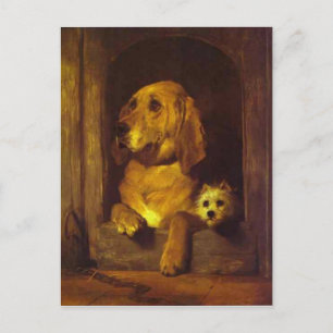 Dignity and Impudence by Edwin Henry Landseer Postcard