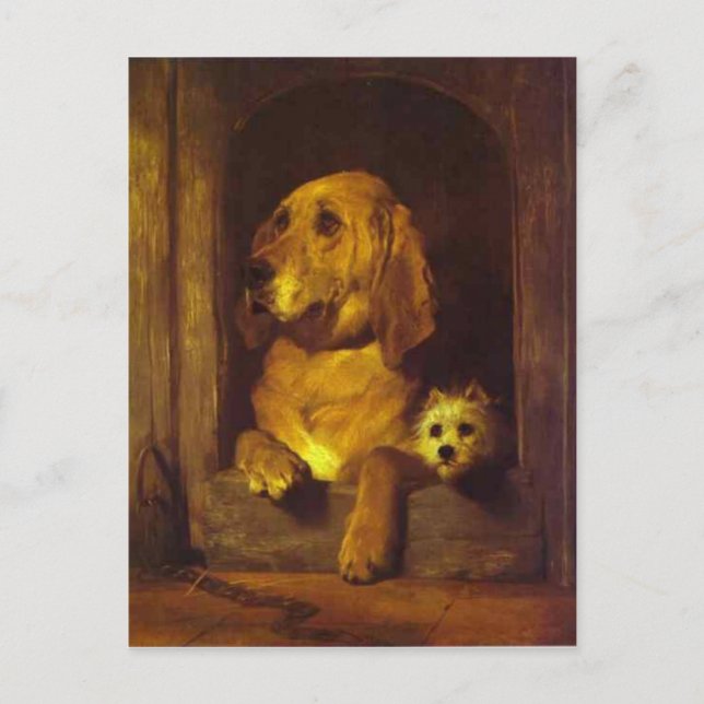 Dignity and Impudence by Edwin Henry Landseer Postcard (Front)
