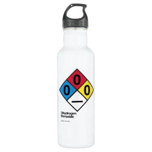 Dihydrogen Monoxide NFPA Safety Label Water Bottle