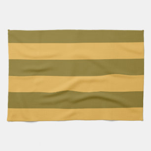 Dijon and Zest Striped Pattern Kitchen Towel