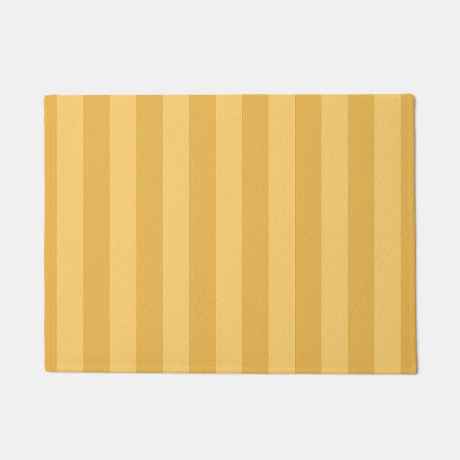 Dijon Canary Yellow Stripe  Doormat (Front)