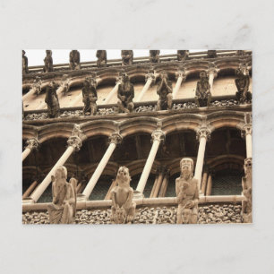 Dijon, Cathedral fasçade Postcard