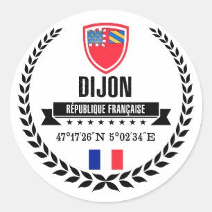 Dijon Classic Round Sticker