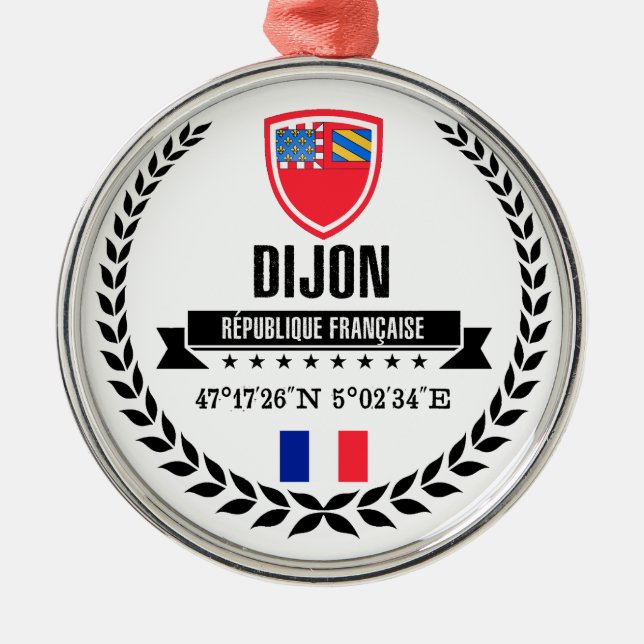 Dijon Metal Ornament (Front)