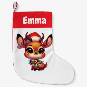 Dik-Dik Merry Christmas Winter Animals Cute DikDik Small Christmas Stocking