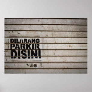 Dilarang parkir disini sign