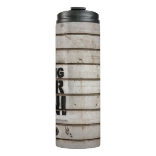 Dilarang parkir disini sign thermal tumbler