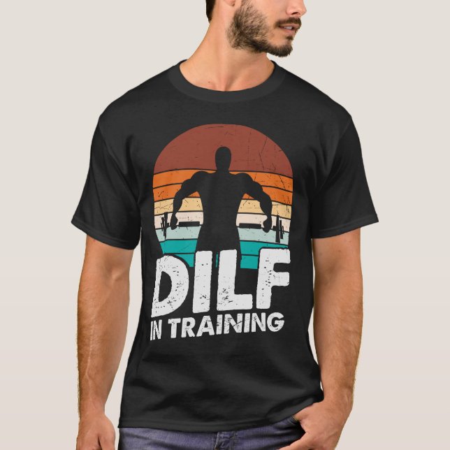DILF In Training Funny Vintage T-Shirt (Front)